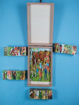 Bilderbaukasten Holzwürfel (Picture Cubes of Wood / Cubes en Bois) Tiere - Animals