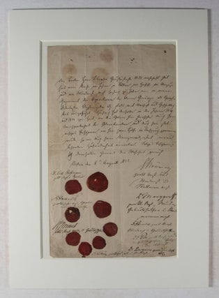 Civil Letter and Medical Document Concerning the Barber Heinrich Carl Ferdinand Schrader