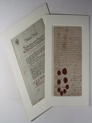 Civil Letter and Medical Document Concerning the Barber Heinrich Carl Ferdinand Schrader (Civic Law/Bürgerliches Recht 1841/1852)
