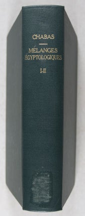 Mélanges Égyptologiques, Troisième série. 2 vols bound in one (Complete)