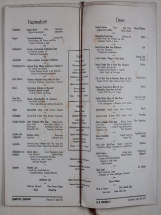 93 Original European Menu Cards Including Original Etchings, Chromolithography and Color Offset Productions