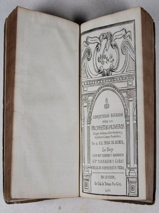 Conjeturas sagradas sobre los Prophetos primeros (Sacred Conjectures on the First Prophets). Two parts bound in one volume (Complete)