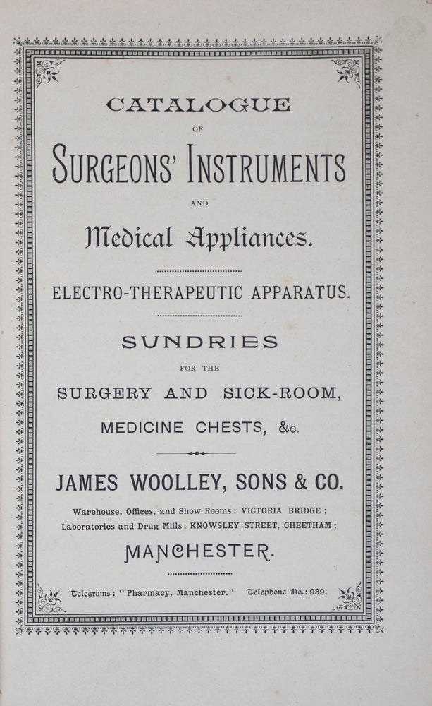 Item #43895 Catalogue of Surgeons' Instruments and Medical Appliances. Electro-Theraputic Apparatus. Sundries For the Surgery and Sick-Room, Medecine Chests, Etc. (April, 1894). n/a.