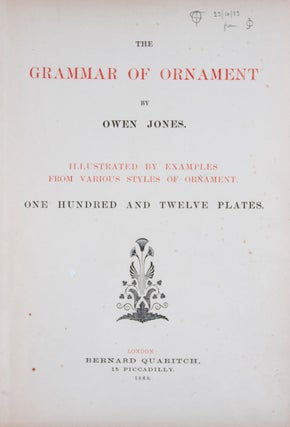 Item #43948 The Grammar of Ornament. Owen Jones
