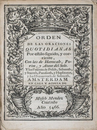 Item #43961 Orden de las Oraciones Quotidianas Por Estilo Siguido, y Corriente, con Las de...