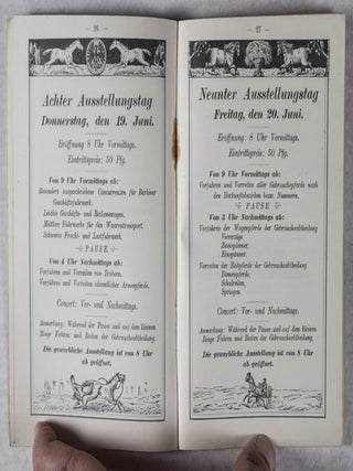 Erste allgemeine Pferde-Ausstellung zu Berlin vom 12. bis 22. Juni 1890 am Stadtbahnhof Zoologischer Garten
