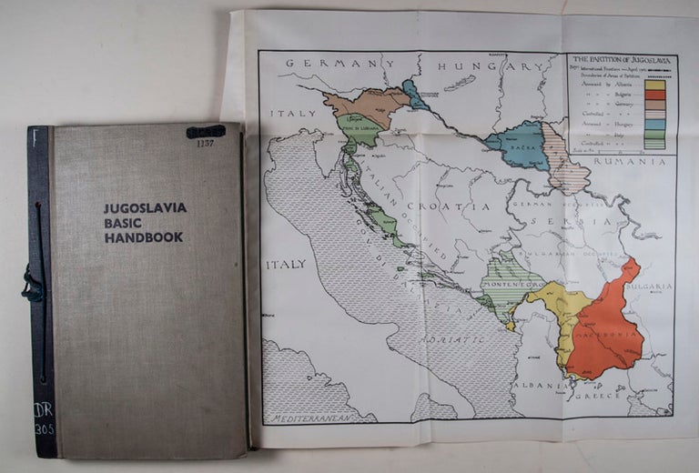 Item #44093 Jugoslavia Basic Handbook: Part I, Pre-Invasion; Part II, Post-Invasion; Map Section; Supplement No. 1. (4 volumes bound in one). War Office.