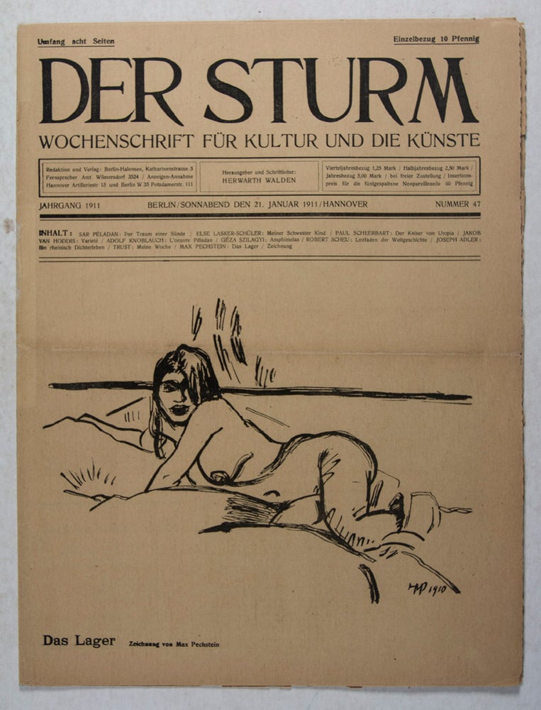 Item #44131 Der Sturm: Wochenschrift für Kultur und die Künste. Volume 2, Issue 47. Herwarth Walden.