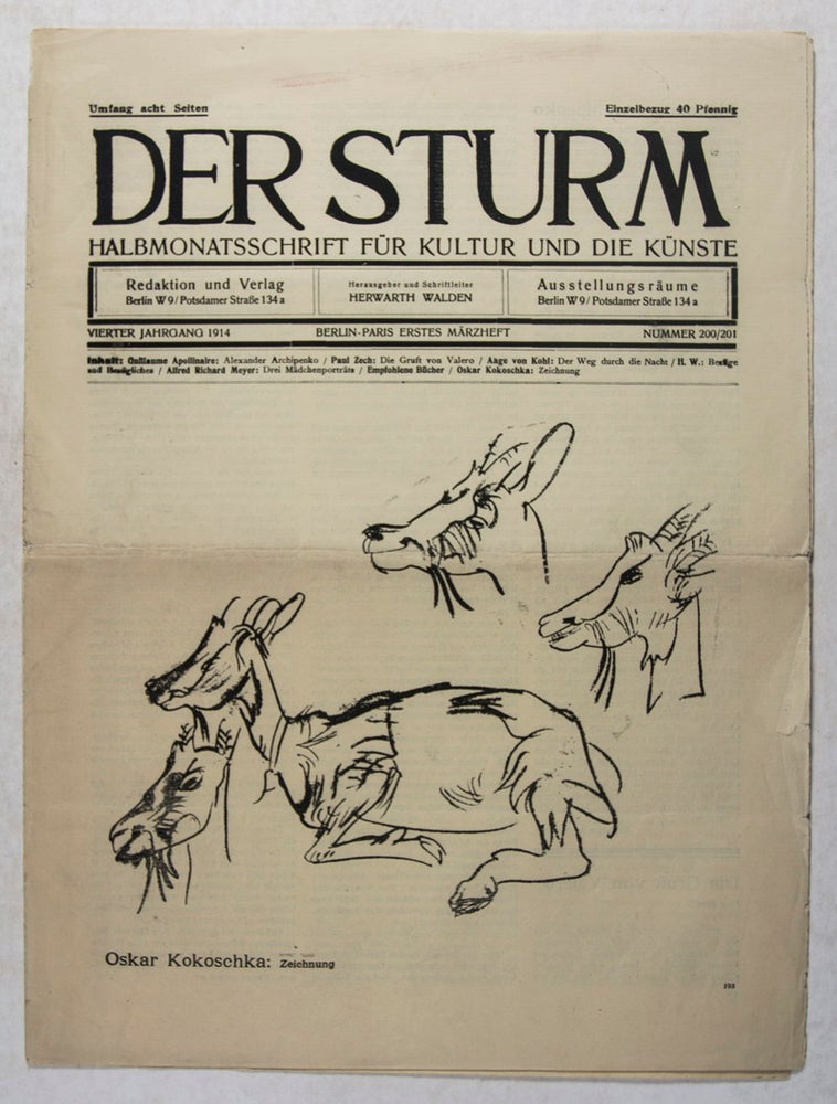 Item #44138 Der Sturm: Halbmonatsschrift für Kultur und die Künste. Volume 5, Issue 200/201. Herwarth Walden.