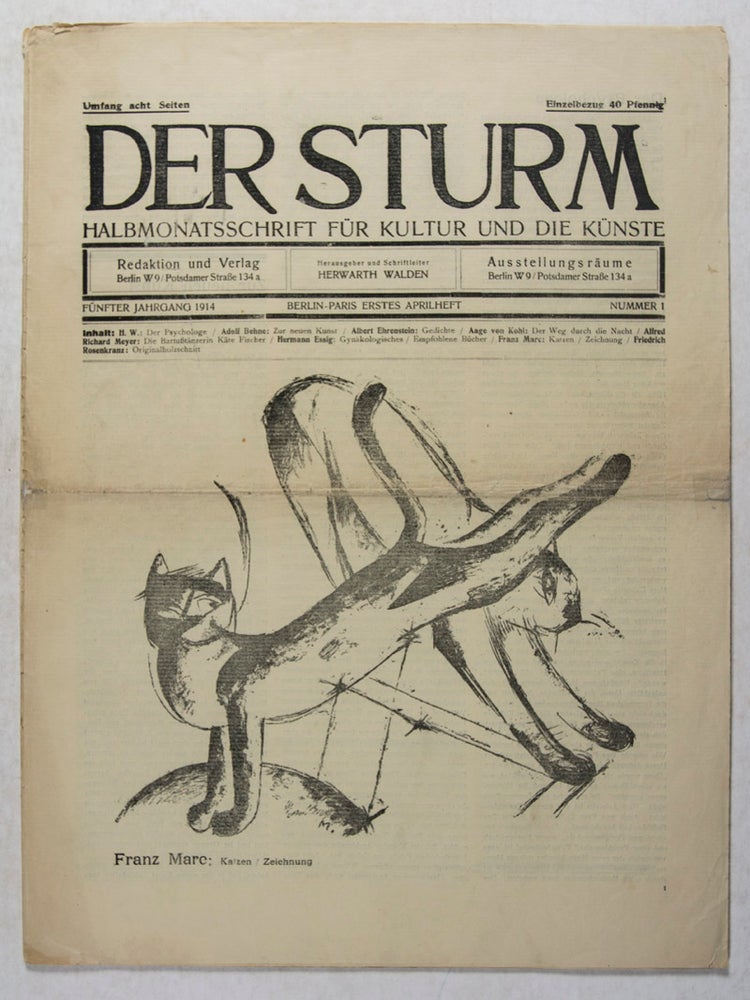 Item #44139 Der Sturm: Halbmonatsschrift für Kultur und die Künste. Volume 5, Issue 1. Herwarth Walden.