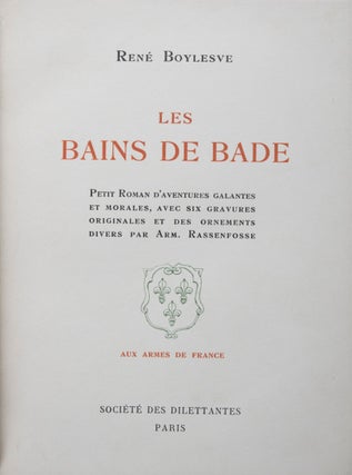 Les Bains de Bade [BINDING SIGNED BY CHARLES MEUNIER. ONE OF 25 COPIES ON JAPAN PAPER, WITH PLATES IN TWO STATES]