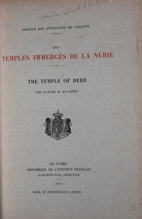 Les Temples Immergés de la Nubie: The Temple of Derr