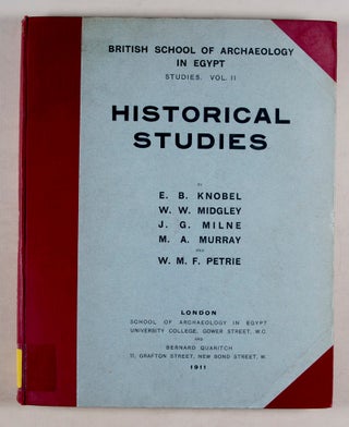 British School of Archaeology in Egypt Studies Vol. II: Historical Studies