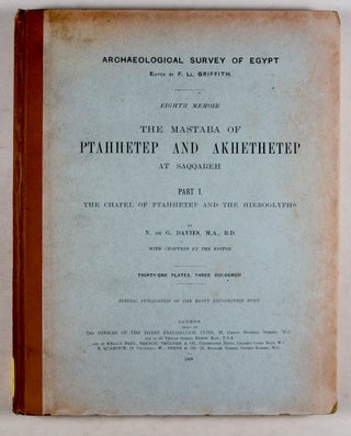Archaeological Survey of Egypt: The Mastaba of Ptahhetep and Akhethetep at Saqqareh. 2 Vols.