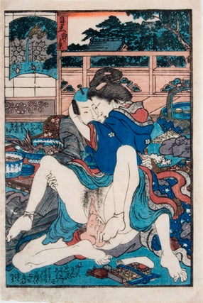 Item #44860 Two Shunga Woodblock Prints (Artist Unidentified). n/a