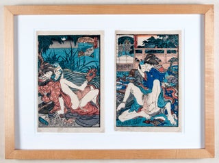 Two Shunga Woodblock Prints (Artist Unidentified)