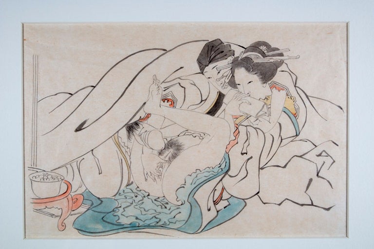 Item #44861 Shunga Watercolor (Artist Unidentified). n/a.