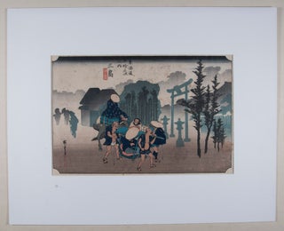 Item #44865 Mishima: Morning Mist. Utagawa Hiroshige