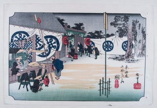 Item #44868 Seki: Early Departure of a Daimyo (Departing from the Headquarters Inn). Utagawa...