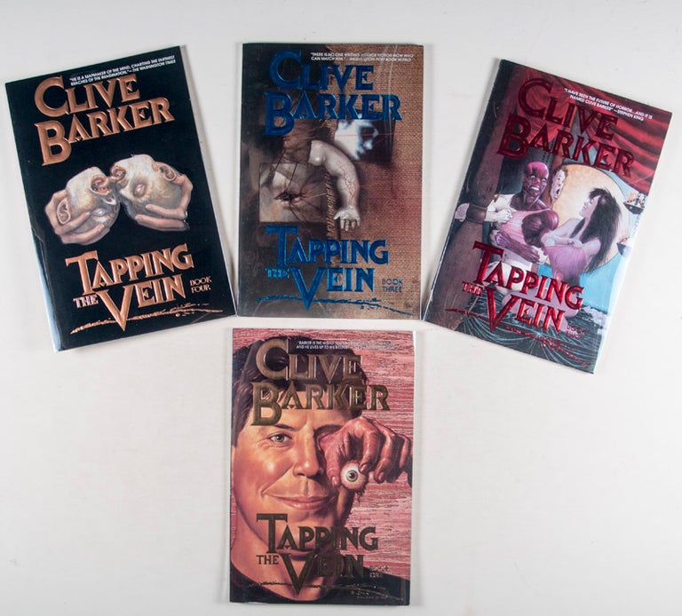 Item #45002 Tapping the Vein (Books 1-4) [SIGNED]. Clive Barker, Chuck Wagner, Fred Burke, P. Craig Russell, Bo Hampton, adaptation by.