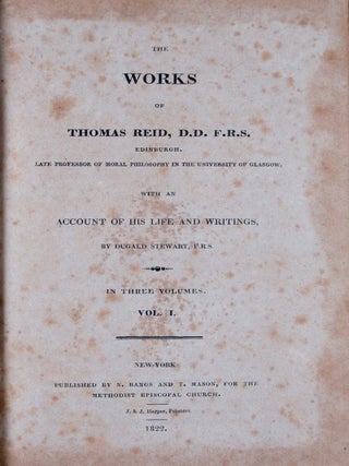 Item #45244 The Works of Thomas Reid with an Account of his Life and Writings. 3-vol. set...