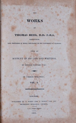 Item #45244 The Works of Thomas Reid with an Account of his Life and Writings. 3-vol. set...