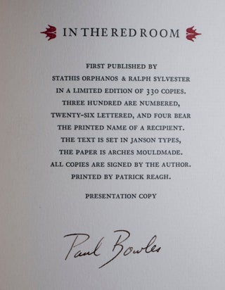 In The Red Room [SIGNED - Presentation Copy]