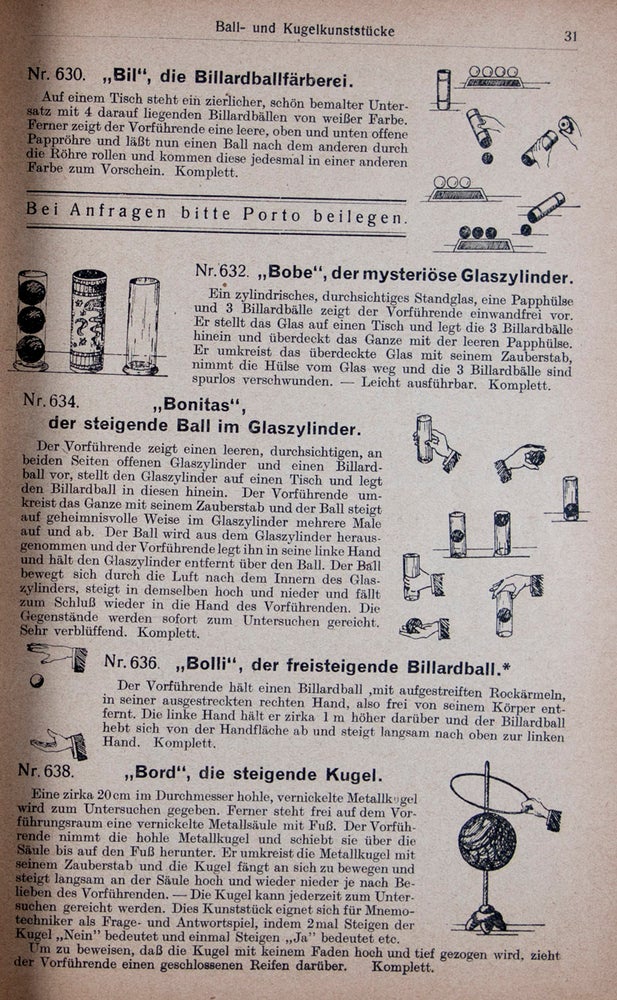 Item #45580 Zauberapparate Katalog B: Spezial-Fabrikation von Zauberapparaten und Illusionen. Reinhold Pfalz.