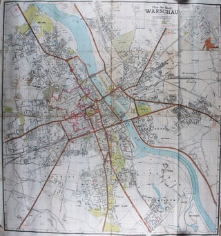 Item #45609 Plan der Stadt Warschau 1 : 20000 (WWII Nazi map of Warsaw, showing the Jewish...