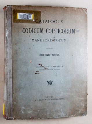 Catalogus codicum Copticorum manuscriptorum qui in Museo Borgiano Velitris adservantur