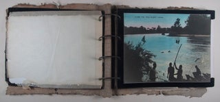 Unique Presentation Photo Album from Hugh S. Davis to Waite Phillips*. Based on an adventurous journey to Africa with Martin and Osa Johnson** [WITH CREATIVE PHOTO-MONTAGE AND COLORED PRINTS AFTER ORIGINAL PHOTOGRAPHS BY HUGH S. DAVIS]