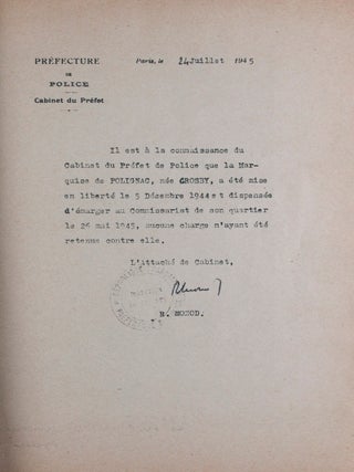 Item #45676 Précisions. Marquis Polignac, Marquise de