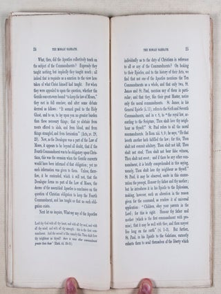 The Mosaic Sabbath; or An Inquiry Into the Supposed Present Obligation of The Sabbath of The Fourth Commandment