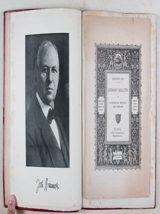 John Wanamaker. The Record of a Citizens' Celebration to Mark His Sixty Years Career as Merchant. April, 1861- April, 1921. [WITH] Literary Bulletin of Houghton, Mifflin and Company, January 1884, For Sale by John Wanamaker