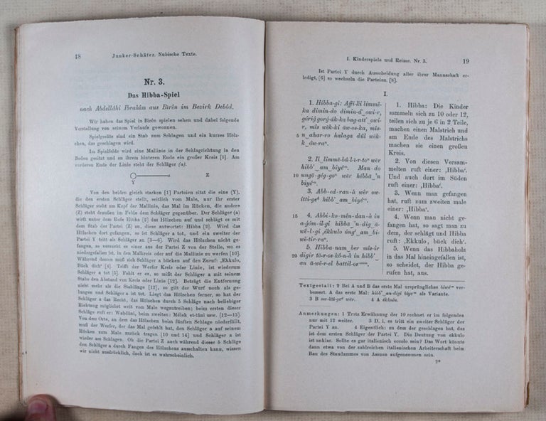 Item #45970 Nubische Texte im Kenzi-Dialekt. 2 Vols. (Nubian Texts in the Kenzi Dialect). H. Junker, H. Schäfer.