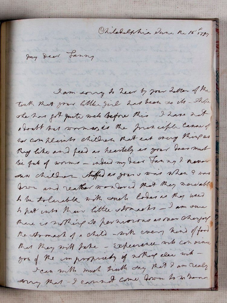Item #45992 Martha Washington's Letter. Written from Philadelphia, June 15, 1794 to Mrs. Frances Washington [INSCRIBED]. Martha Washington.