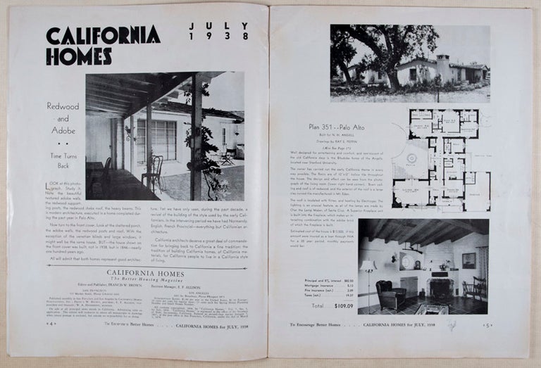 Item #46021 California Homes, July 1938 ("Early Fall"). Francis W. Brown.