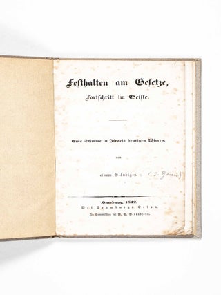Item #46048 Festhalten am Gesetze, Fortschritt im Geiste. Eine Stimme in Israels Heutigen Wirren...