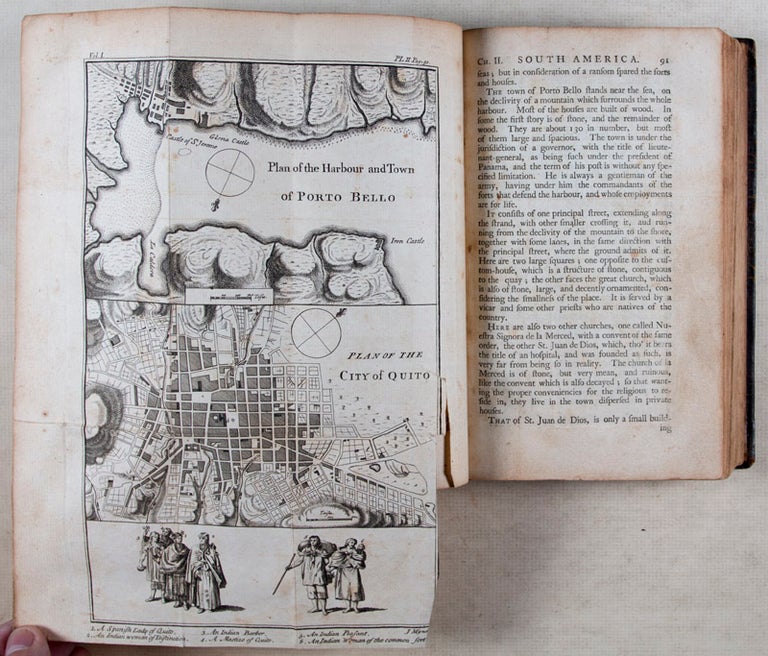 Item #46154 Voyage to South-America: Describing at Large the Spanish Cities, Towns, Provinces, etc. on that extensive continent. 2 Vols. George Juan, Antonio de Ulloa.