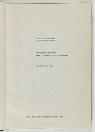 Original Screenplay: The Brothers Oppermann