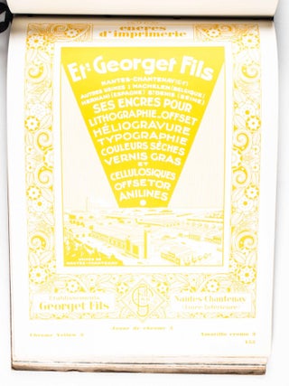 Les Encres Georget Fils pour lithographies, typographies, helio-typo et off-set (Late 1910s, early 1920s French catalogue of inks)