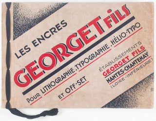 Les Encres Georget Fils pour lithographies, typographies, helio-typo et off-set (Late 1910s, early 1920s French catalogue of inks)