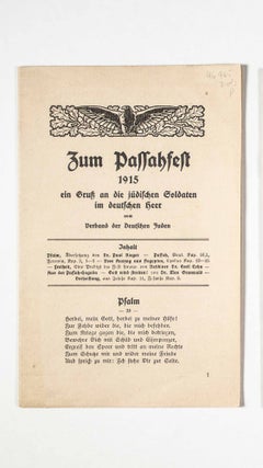 Item #46965 Three Pamphlets With Greetings of Rabbis to Jewish Comrades in the German Army