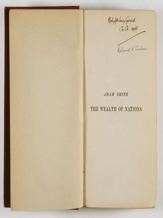 An Inquiry into the Nature and Causes of the Wealth of Nations. 2 Vols.