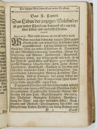Johann Arndts/ General-Superintendenten des Fürstenthums Lüneburg/ Fünff Geistreiche Bücher Von dem Wahren Christentum Heilsamer Busse/ hertzlicher Reue und Läid über die Sünde/ wahrem Glauben/ und heiligem Leben und Wandel der rechten wahren Christen/ auch wie ein wahrer Christ Sünde/ Tod/ Teuffel/ Hölle/ Welt/ Creutz und alle Trübsal durch den Glauben/ Gebätt/ Gedult/ Gottes Wort und himmlischen Trost überwinden solle: und dasselbe alles in Christo Jesu: Allen Christen zu ihrer Seelen Heil und Seligkeit/ jnsonderheit Lehrern und Predigern/ wie auch allen Christlichen Haußvättern zu jhrer Andacht/ Nützlich und hochnöhtig zu lehren und zu gebrauchen. (Five Books of True Christianity)