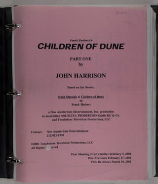 Item #47106 Shooting Script for "Frank Herbert's Children of Dune" John Harrison, Frank Herbert