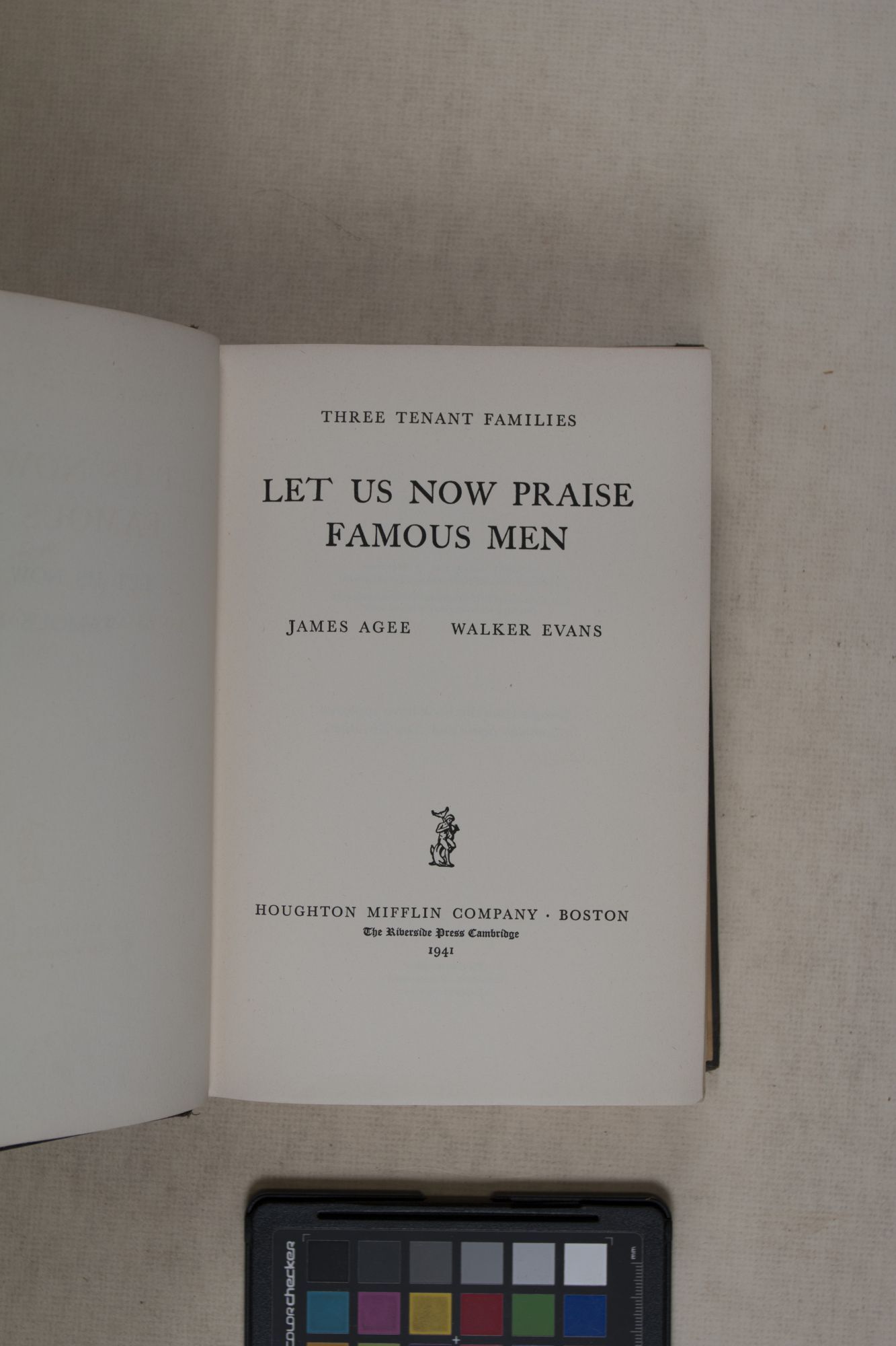 Let Us Now Praise Famous Men Scarce with an Inscription from James Agee ...