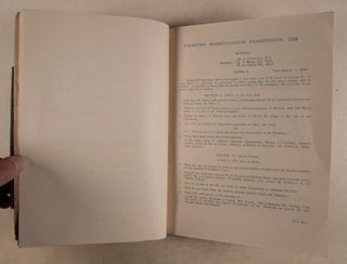 Palestine Board of Higher Studies. Papers Set At the Palestine Matriculation Examination, July 1930