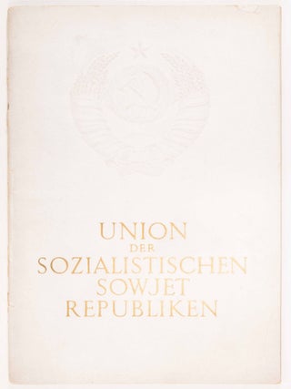 Item #47226 Union der Sozialistischen Sowjet Republiken. Reichsmesse Leipzig. Frühjahr 1941. n/a