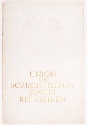 Item #47226 Union der Sozialistischen Sowjet Republiken. Reichsmesse Leipzig. Frühjahr 1941. n/a